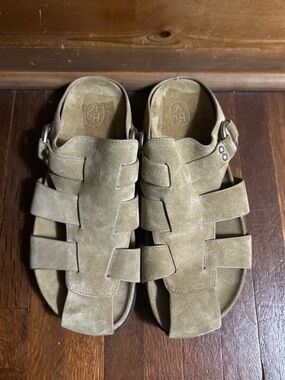 Ash Suede Fisherman Sandals in Tan